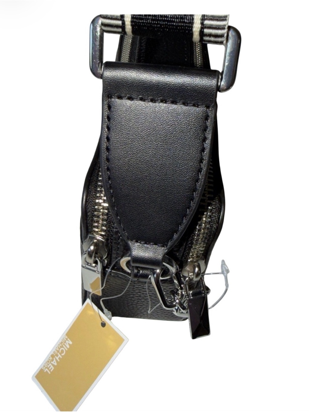NEW! MICHAEL KORS JET SET SMALL DOUBLE ZIP CHAIN CROSSBODY BAG IN BLACK CLASSIC - Picture 10 of 12
